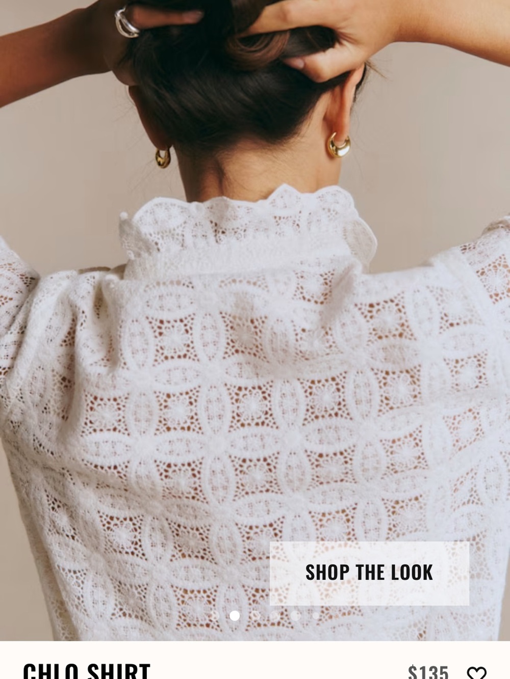 Sezane Shirt White Eyelet Ruffle Blouse - Picture 2 of 8